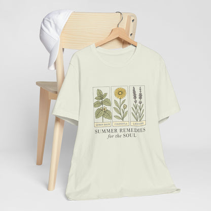 Lemon Balm, Calendula & Lavender Tee – Healing Plants Graphic Shirt