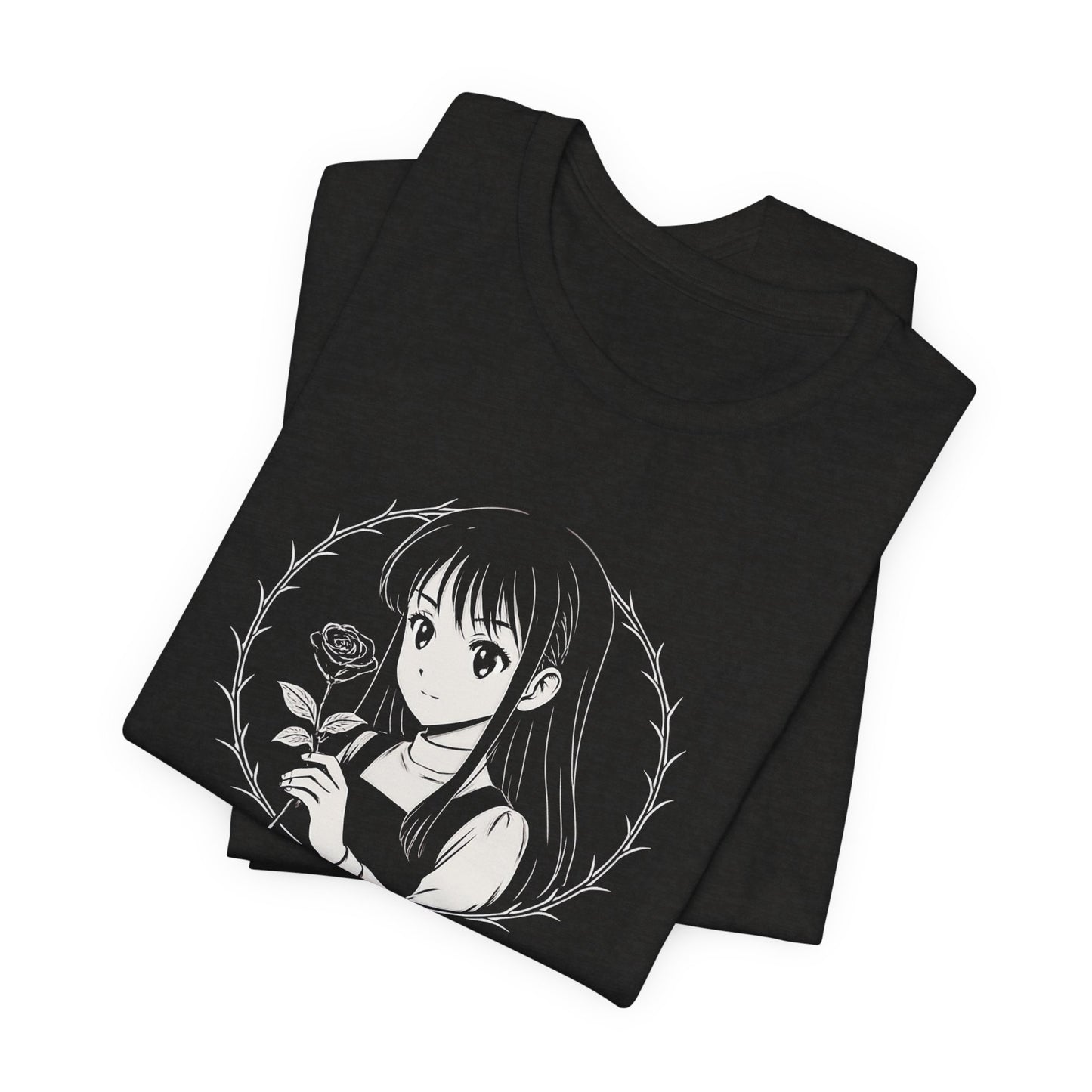 Respect My Space – Goth Anime Girl T-Shirt, Soft Rebel Aesthetic Tee, Dark Fairycore Graphic Shirt