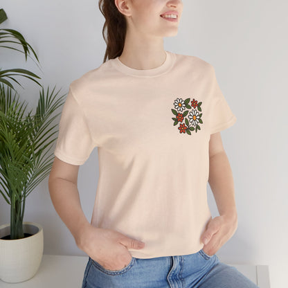 I Bite Back Sweetly Shirt – Front & Back Floral Graphic Tee with Sassy Quote