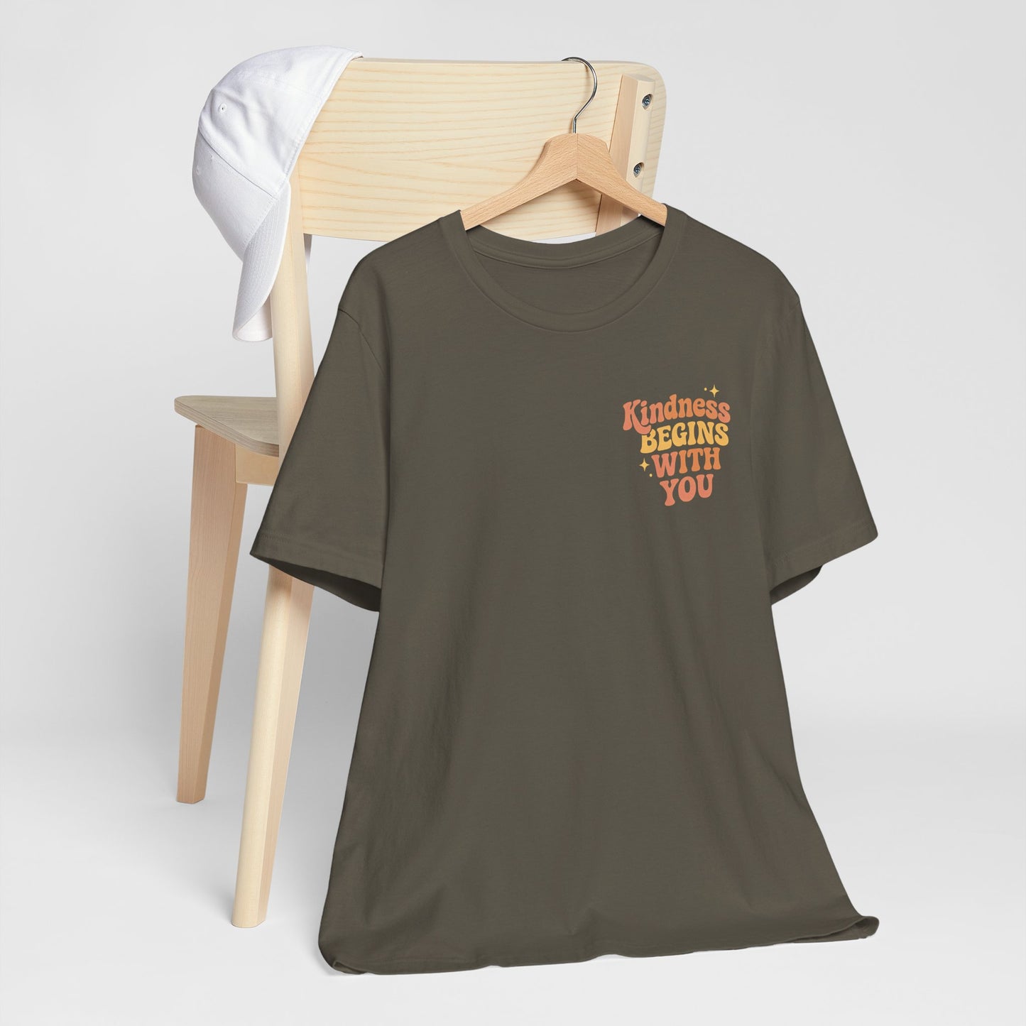 Kindness Begins With You Shirt – Positive Affirmation Tee | Mental Health & Self-Care Graphic T-Shirt (Front & Back Design)