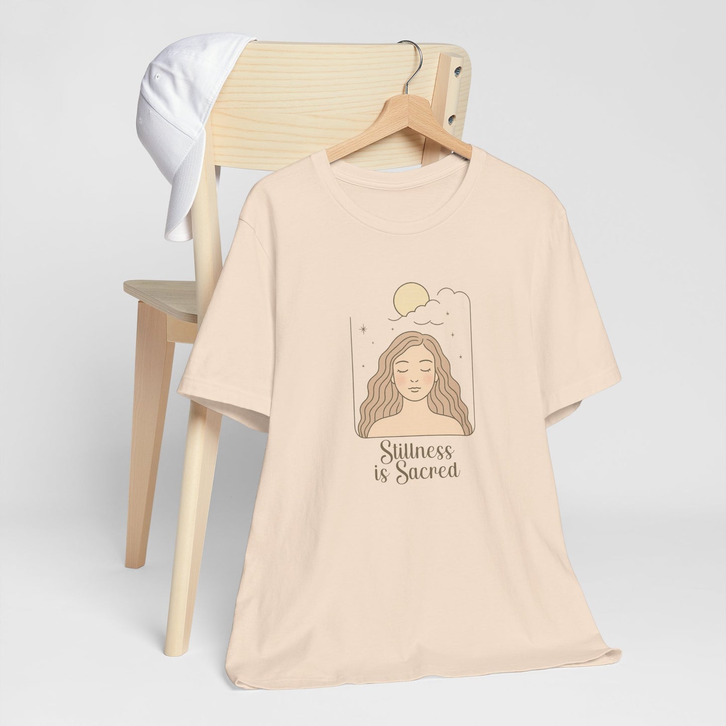 Divine Rest Tee – Stillness is Sacred Minimalist Line Art Shirt