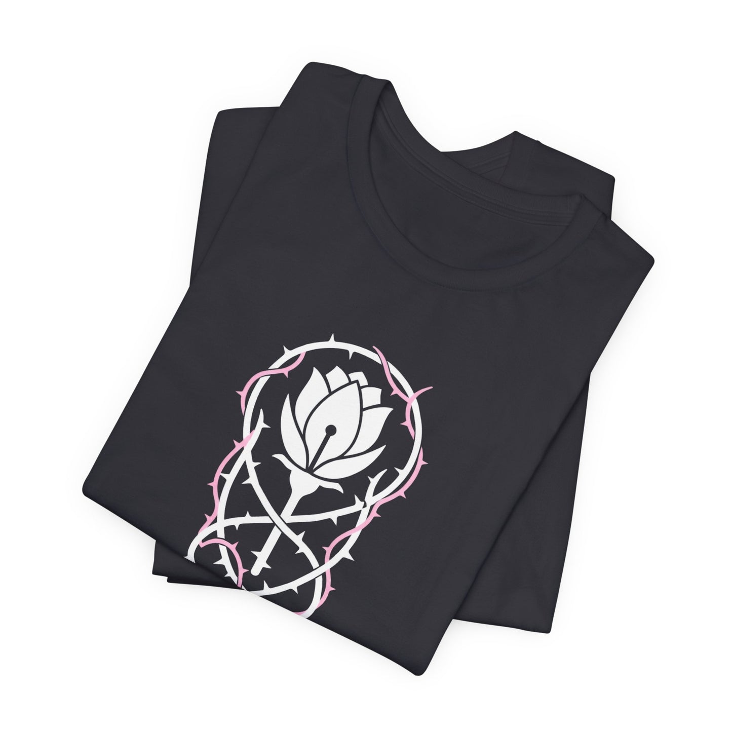 Not Available T-Shirt — Gothic Botanical Boundary Tee with Floral Sigil