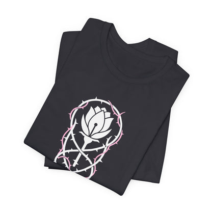 Not Available T-Shirt — Gothic Botanical Boundary Tee with Floral Sigil
