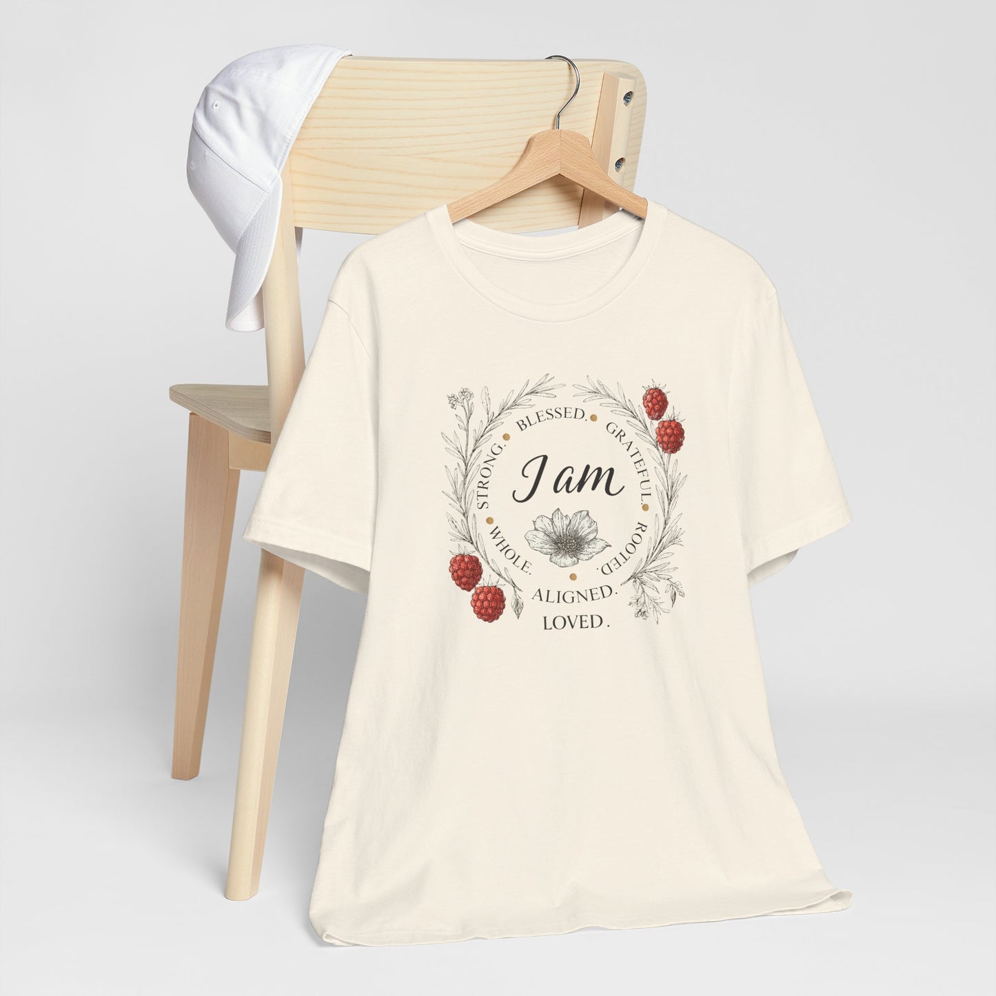 I Am Aligned & Loved – Spiritual Botanical Affirmation Tee
