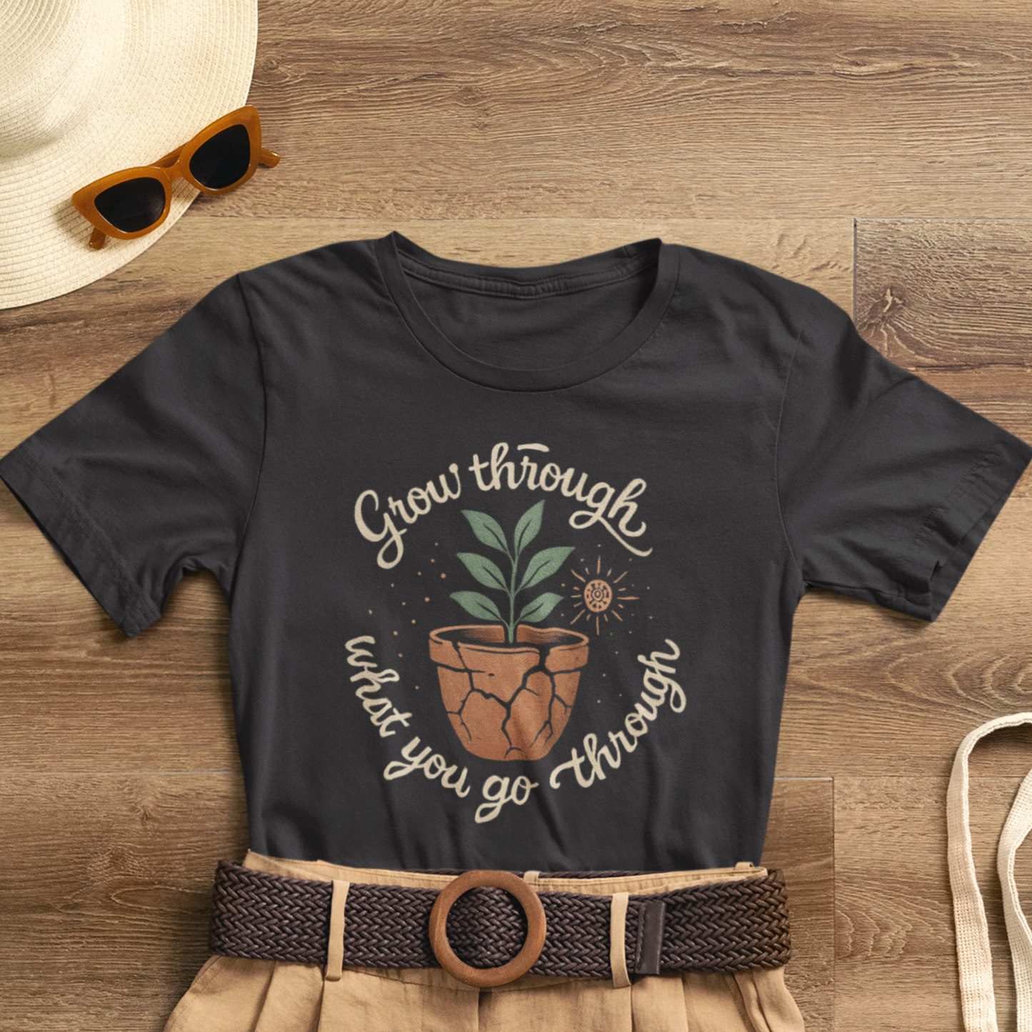 Grow Through What You Go Through | Gentle Empowerment Tee | Emotional Growth Shirt | Positive Mindset Gift