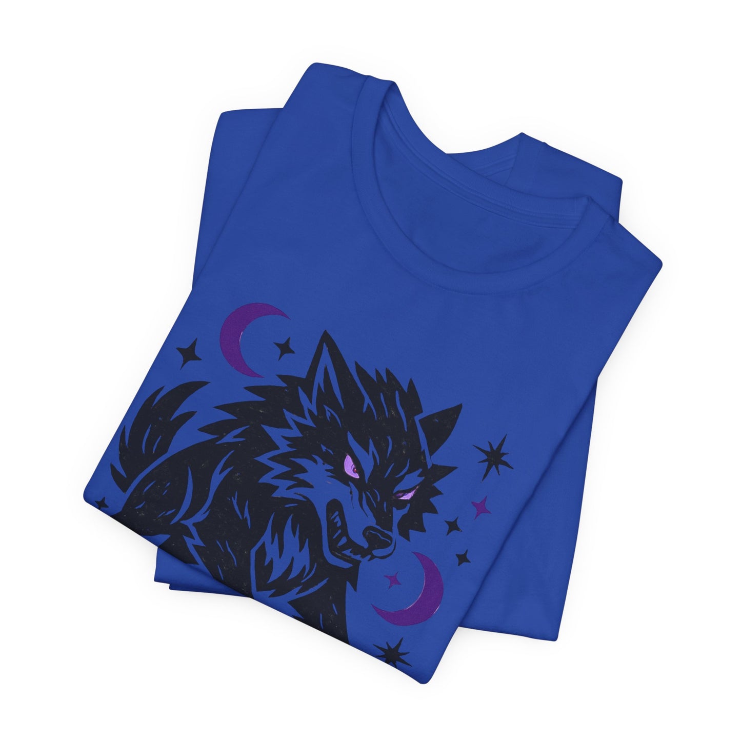 Fearless in the Dark – Moonlit Wolf T-Shirt, Mystic Creature Graphic Tee, Courage & Shadow Work Shirt
