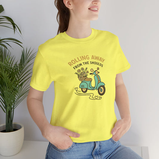 Rolling Away From the Shoulds – Mental Clarity Scooter T-Shirt