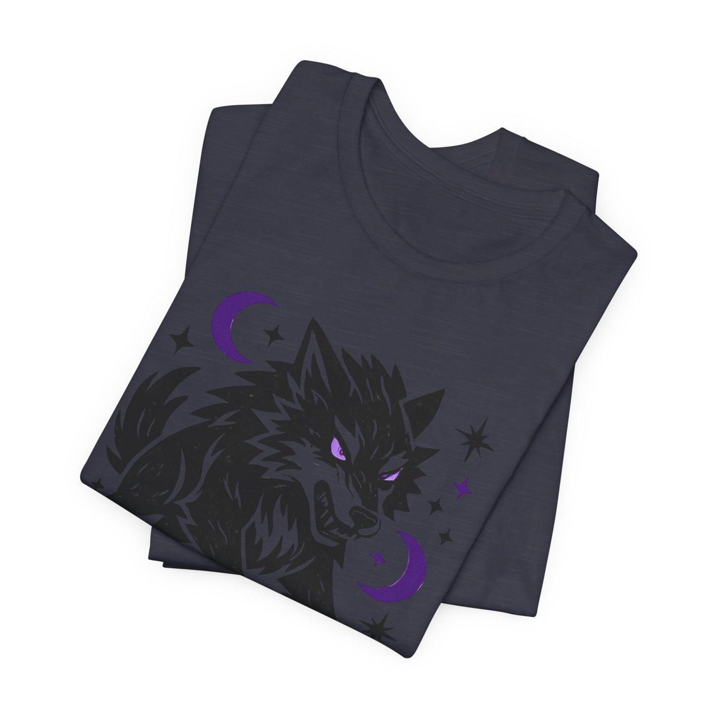 Fearless in the Dark – Moonlit Wolf T-Shirt, Mystic Creature Graphic Tee, Courage & Shadow Work Shirt