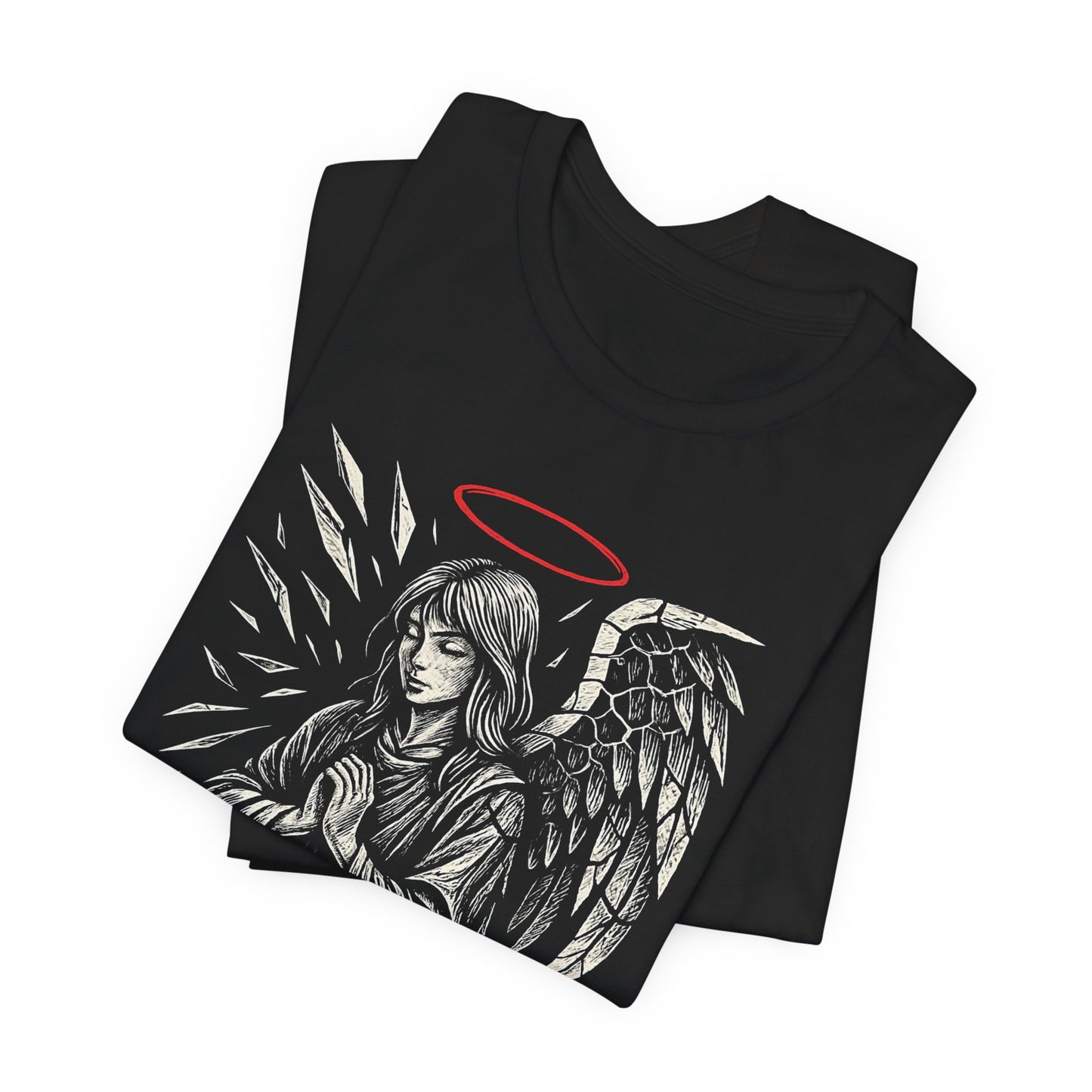Still Rising – Gothic Anime Angel T-Shirt, Dark Aesthetic Soft Goth Graphic Tee