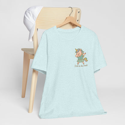 “Doubt on the Dabble” Unicorn T-Shirt – Funny Empowerment Tee for Soft Rebels