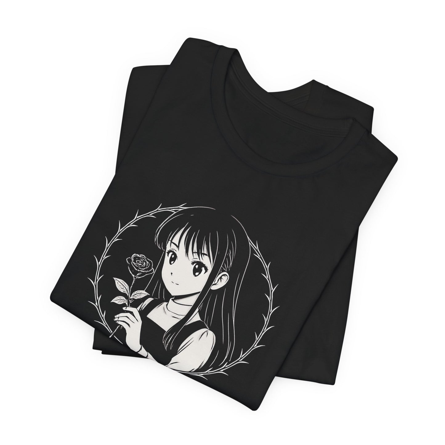 Respect My Space – Goth Anime Girl T-Shirt, Soft Rebel Aesthetic Tee, Dark Fairycore Graphic Shirt