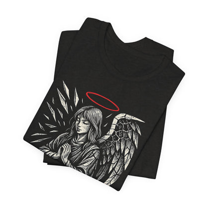 Still Rising – Gothic Anime Angel T-Shirt, Dark Aesthetic Soft Goth Graphic Tee