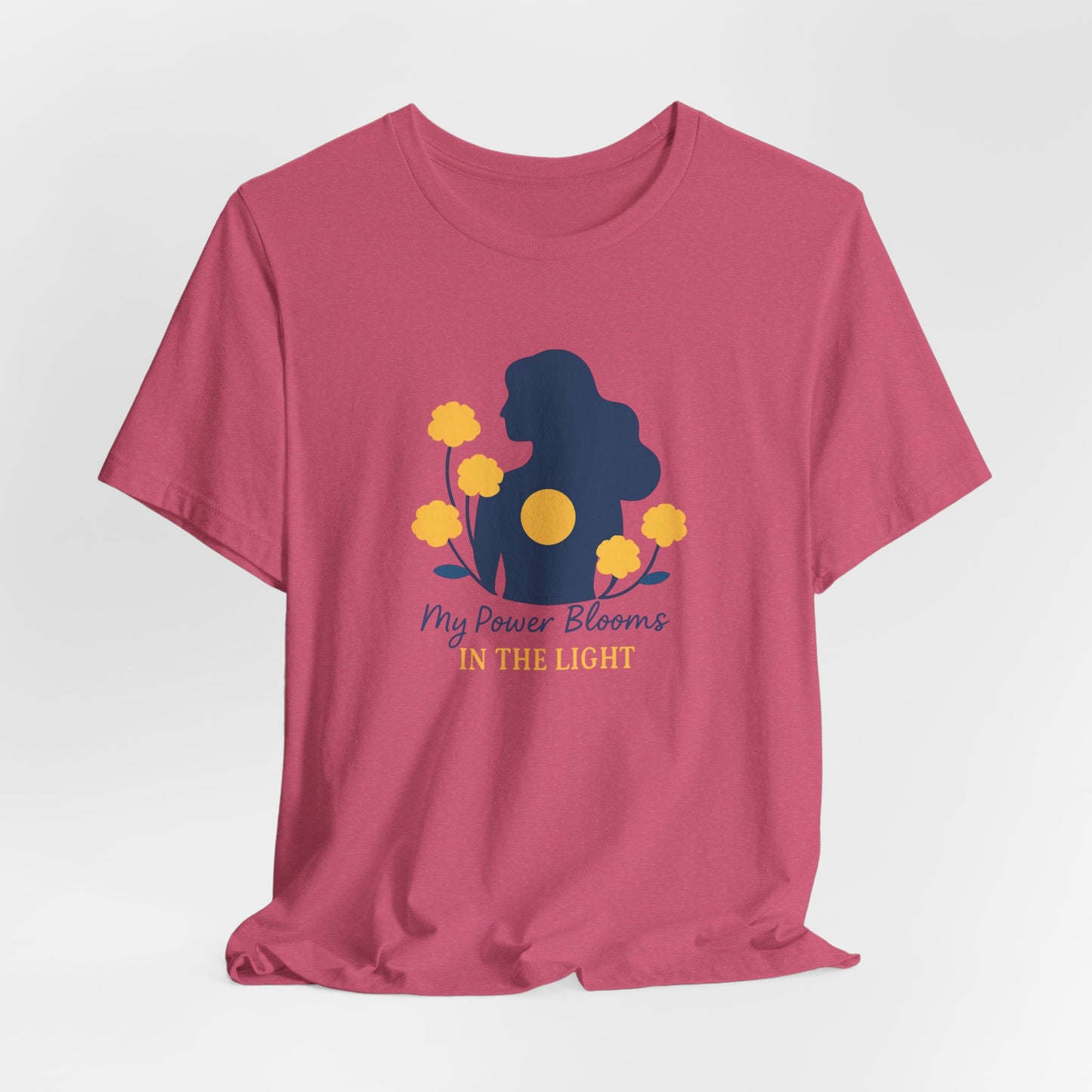 My Power Blooms in the Light – Empowerment Floral T-Shirt