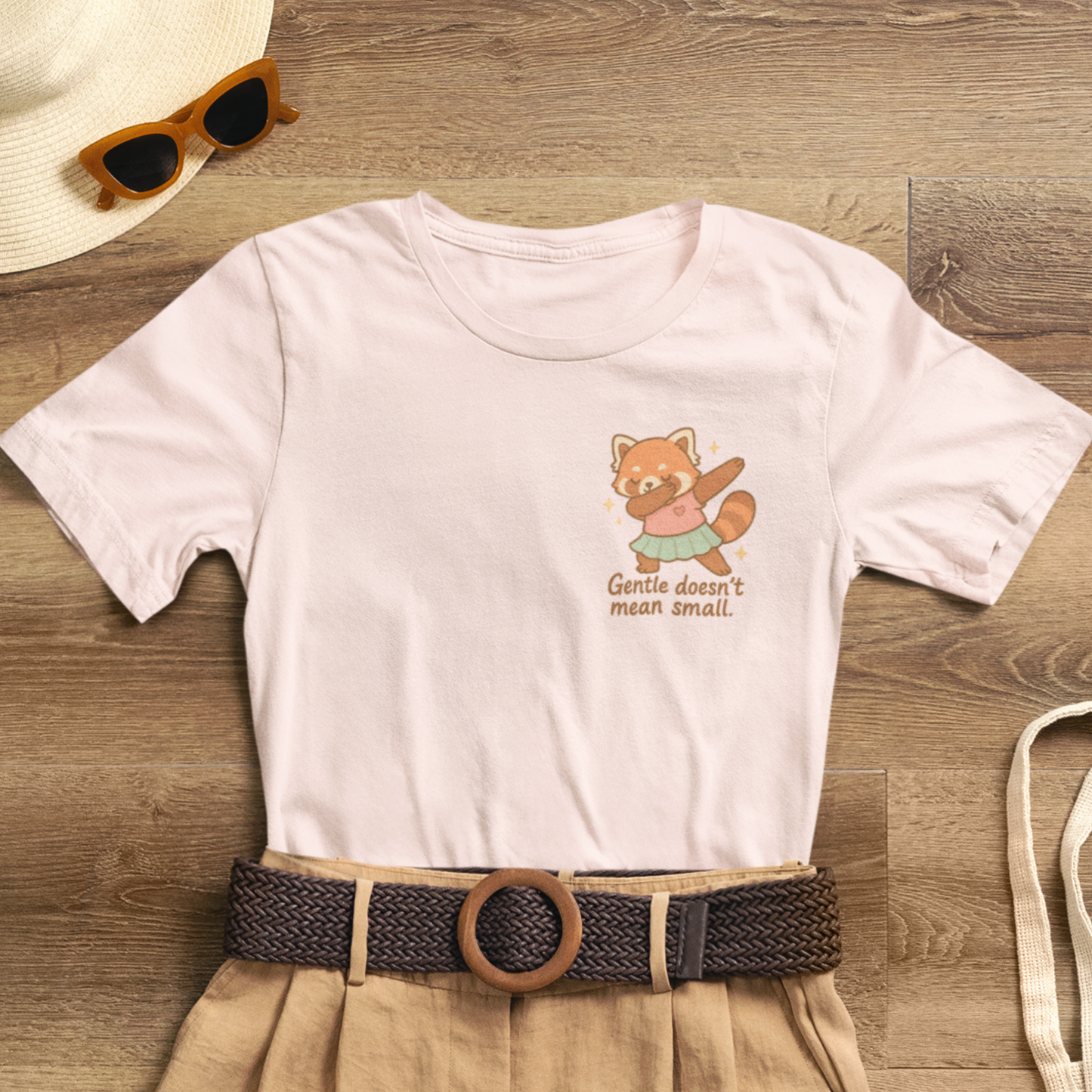 Red Panda Affirmation T-Shirt – From the Mess I Make Magic | Positive Quote Tee | Cute Animal Graphic | Mental Health Support Gift