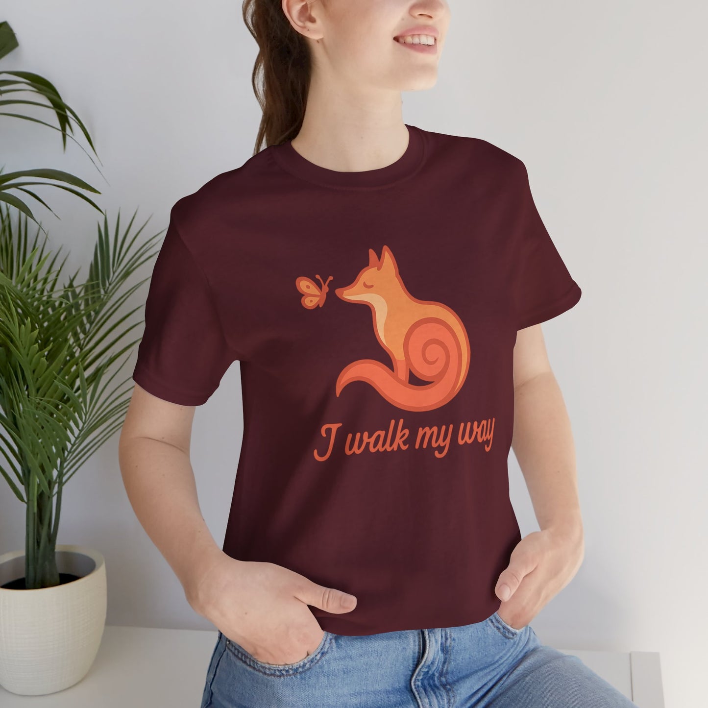 I Walk My Way Fox Shirt – Whimsical Animal Graphic Tee