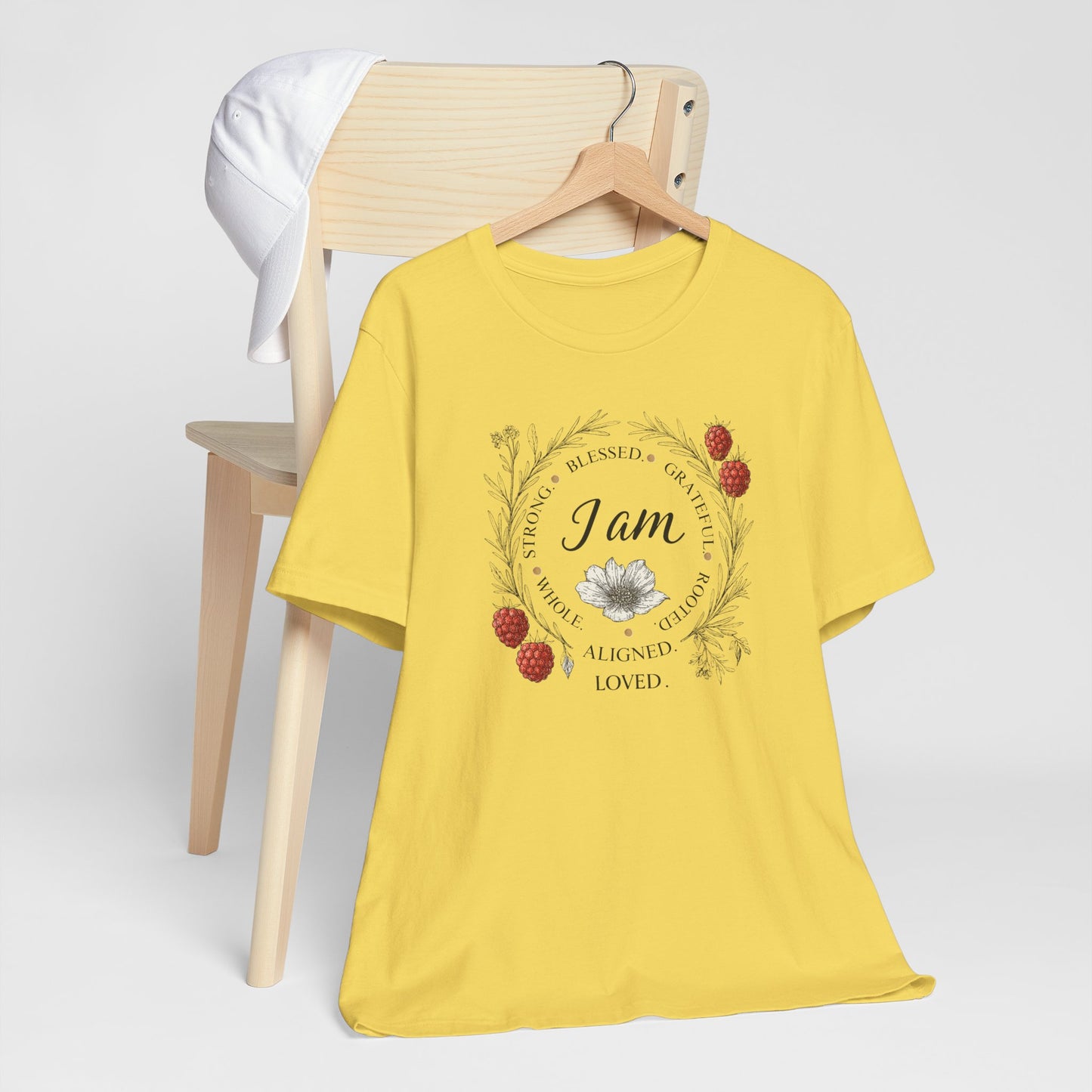 I Am Aligned & Loved – Spiritual Botanical Affirmation Tee