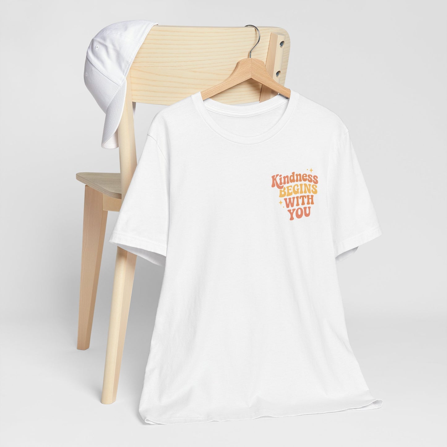 Kindness Begins With You Shirt – Positive Affirmation Tee | Mental Health & Self-Care Graphic T-Shirt (Front & Back Design)