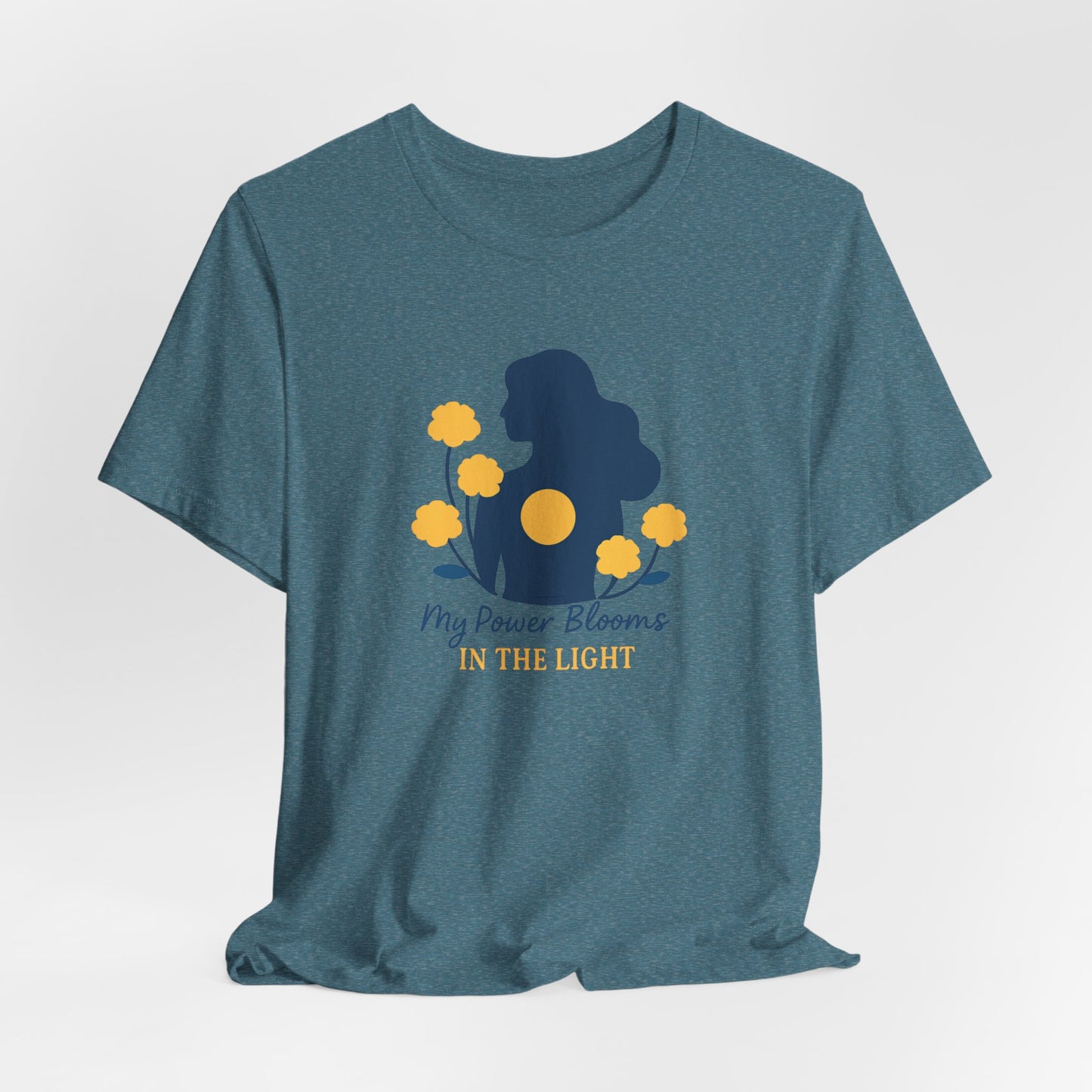 My Power Blooms in the Light – Empowerment Floral T-Shirt
