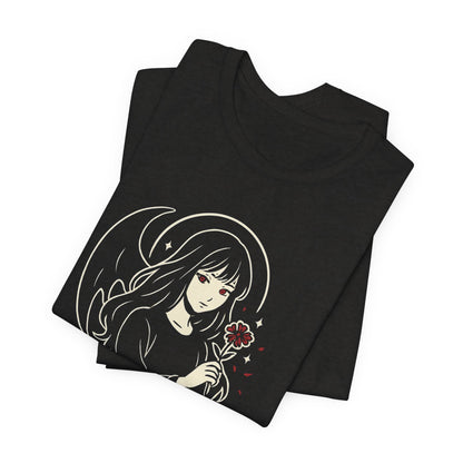 Soft But Don’t Test Me T-Shirt — Goth Anime Girl, Dark Aesthetic Tee