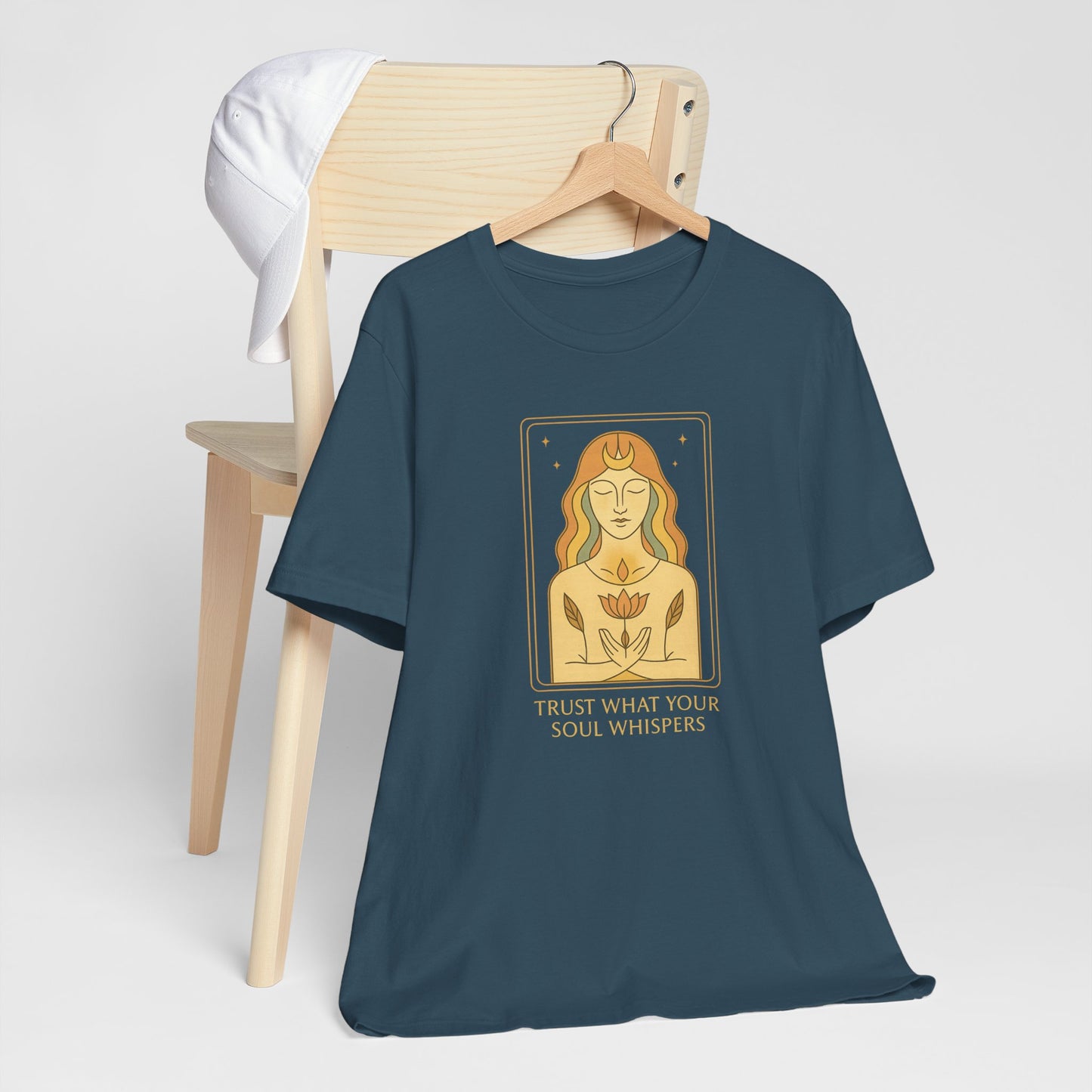 Trust Your Soul Whispers T-Shirt – Mystical Feminine Energy Graphic Tee