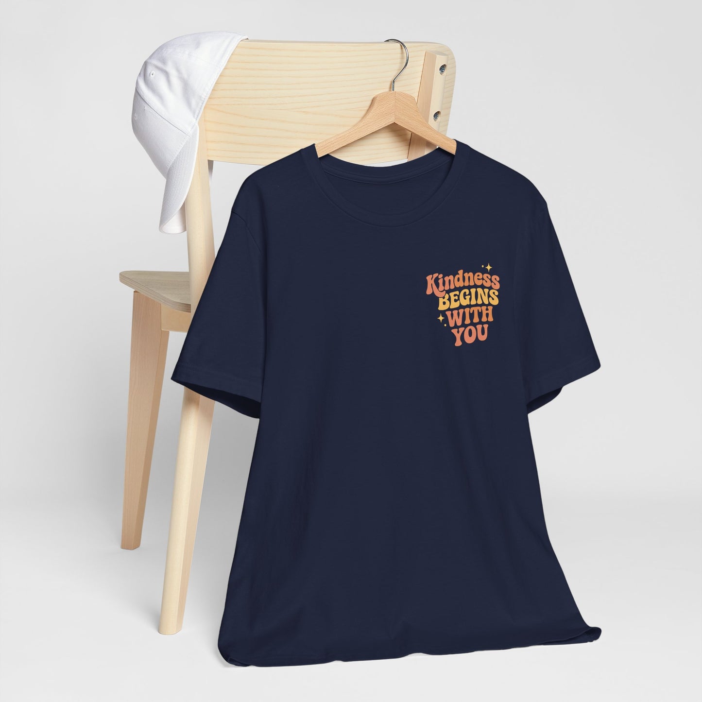 Kindness Begins With You Shirt – Positive Affirmation Tee | Mental Health & Self-Care Graphic T-Shirt (Front & Back Design)