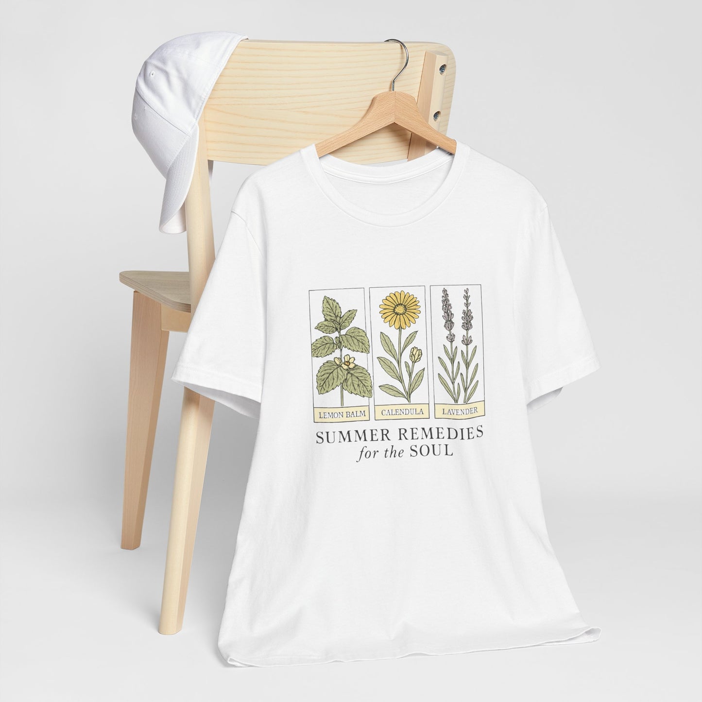 Lemon Balm, Calendula & Lavender Tee – Healing Plants Graphic Shirt