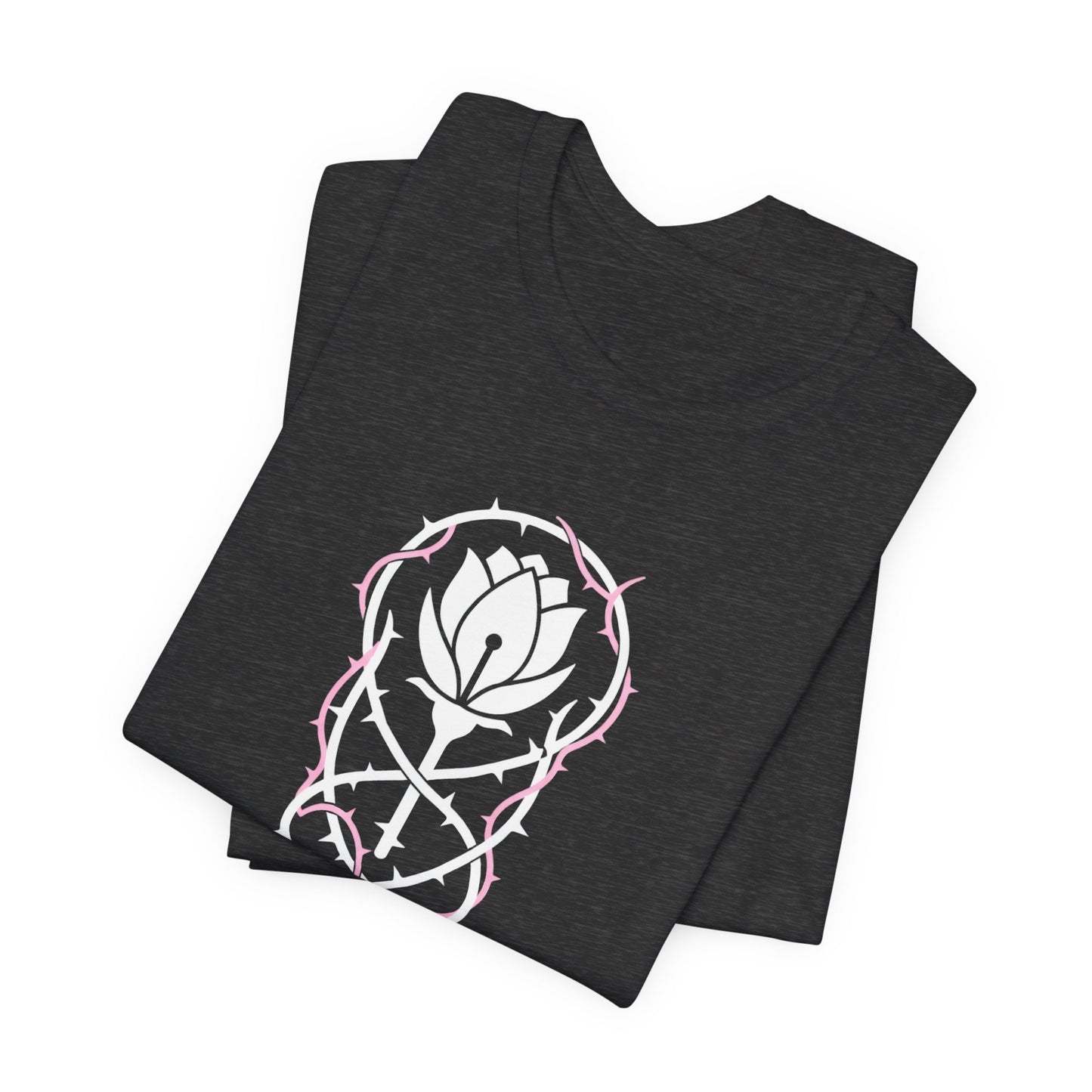Not Available T-Shirt — Gothic Botanical Boundary Tee with Floral Sigil