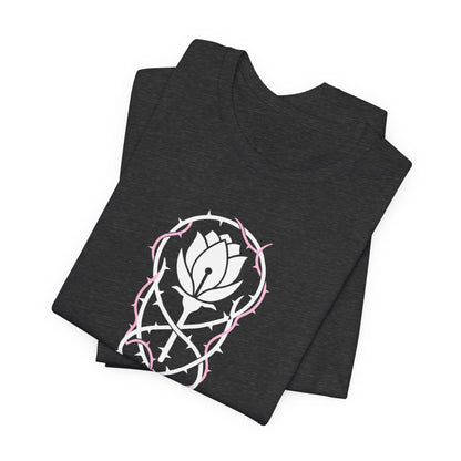 Not Available T-Shirt — Gothic Botanical Boundary Tee with Floral Sigil