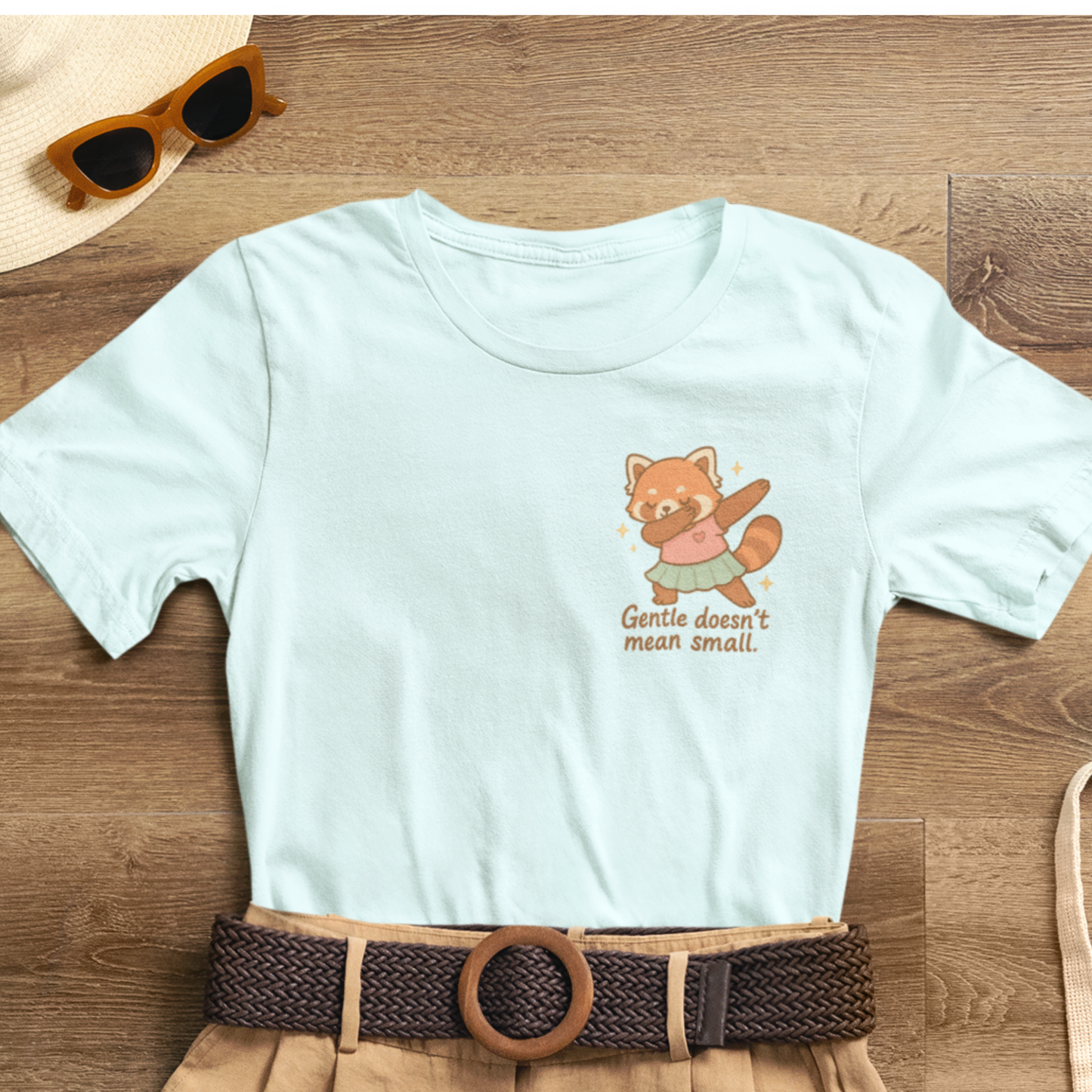 Red Panda Affirmation T-Shirt – From the Mess I Make Magic | Positive Quote Tee | Cute Animal Graphic | Mental Health Support Gift
