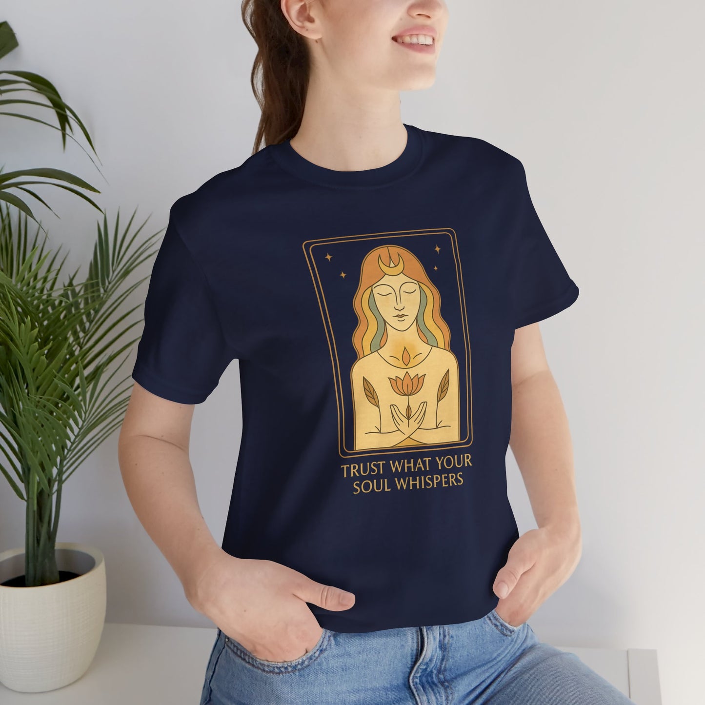 Trust Your Soul Whispers T-Shirt – Mystical Feminine Energy Graphic Tee