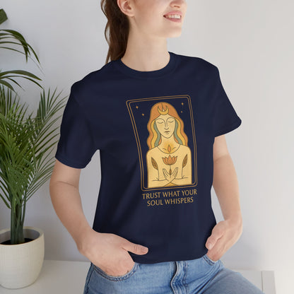 Trust Your Soul Whispers T-Shirt – Mystical Feminine Energy Graphic Tee