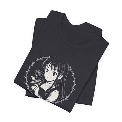 Respect My Space – Goth Anime Girl T-Shirt, Soft Rebel Aesthetic Tee, Dark Fairycore Graphic Shirt