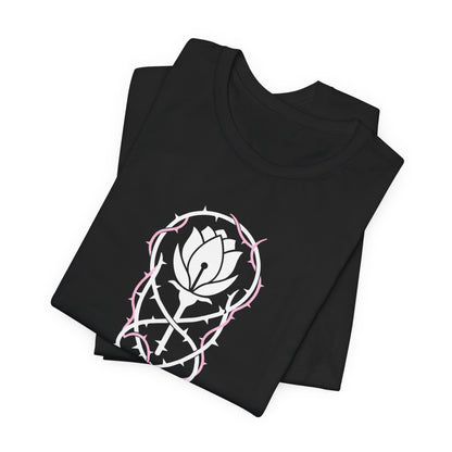 Not Available T-Shirt — Gothic Botanical Boundary Tee with Floral Sigil