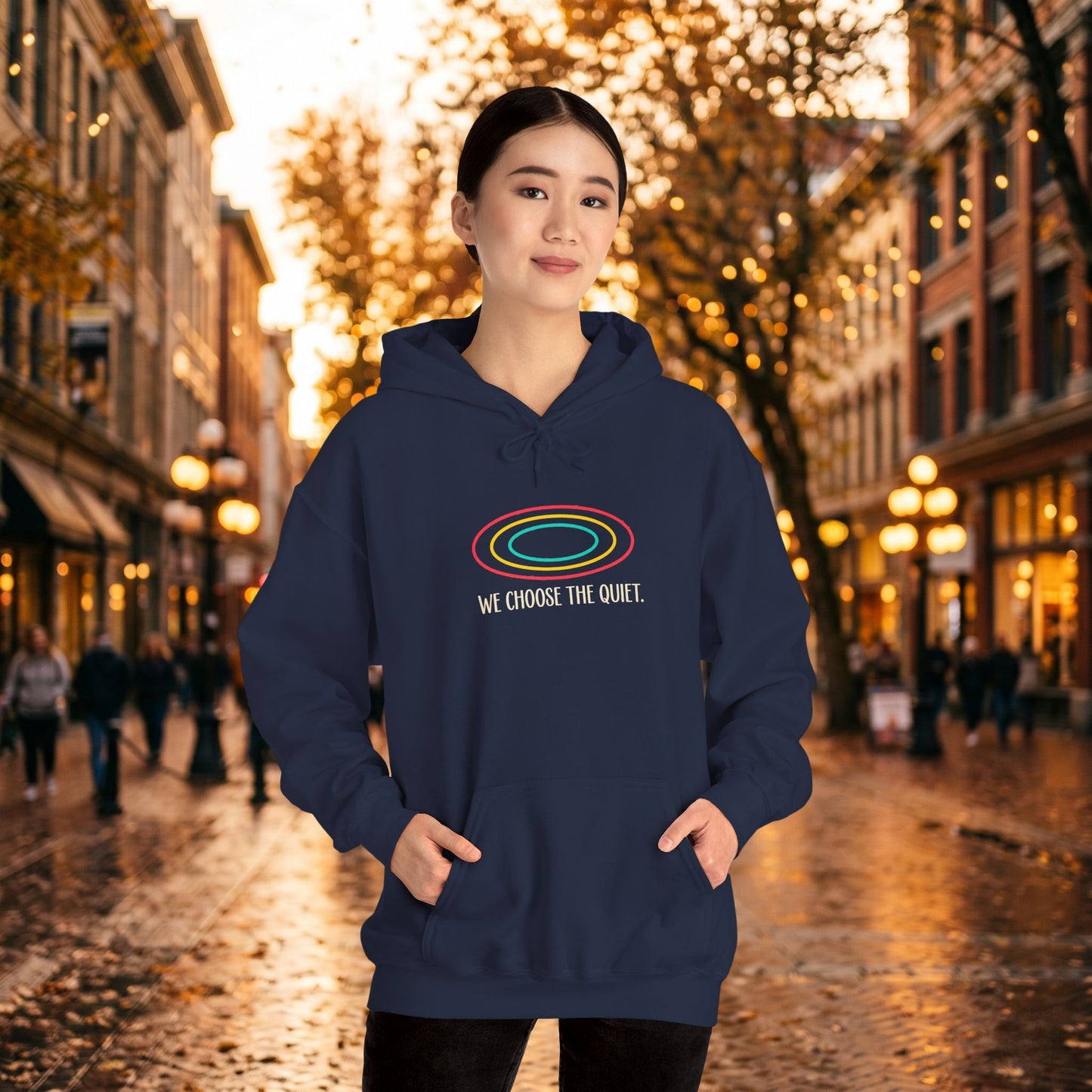 Alien and dog hoodie with front and back prints, space alien design, perfect for dog moms and introverts, by Printify.