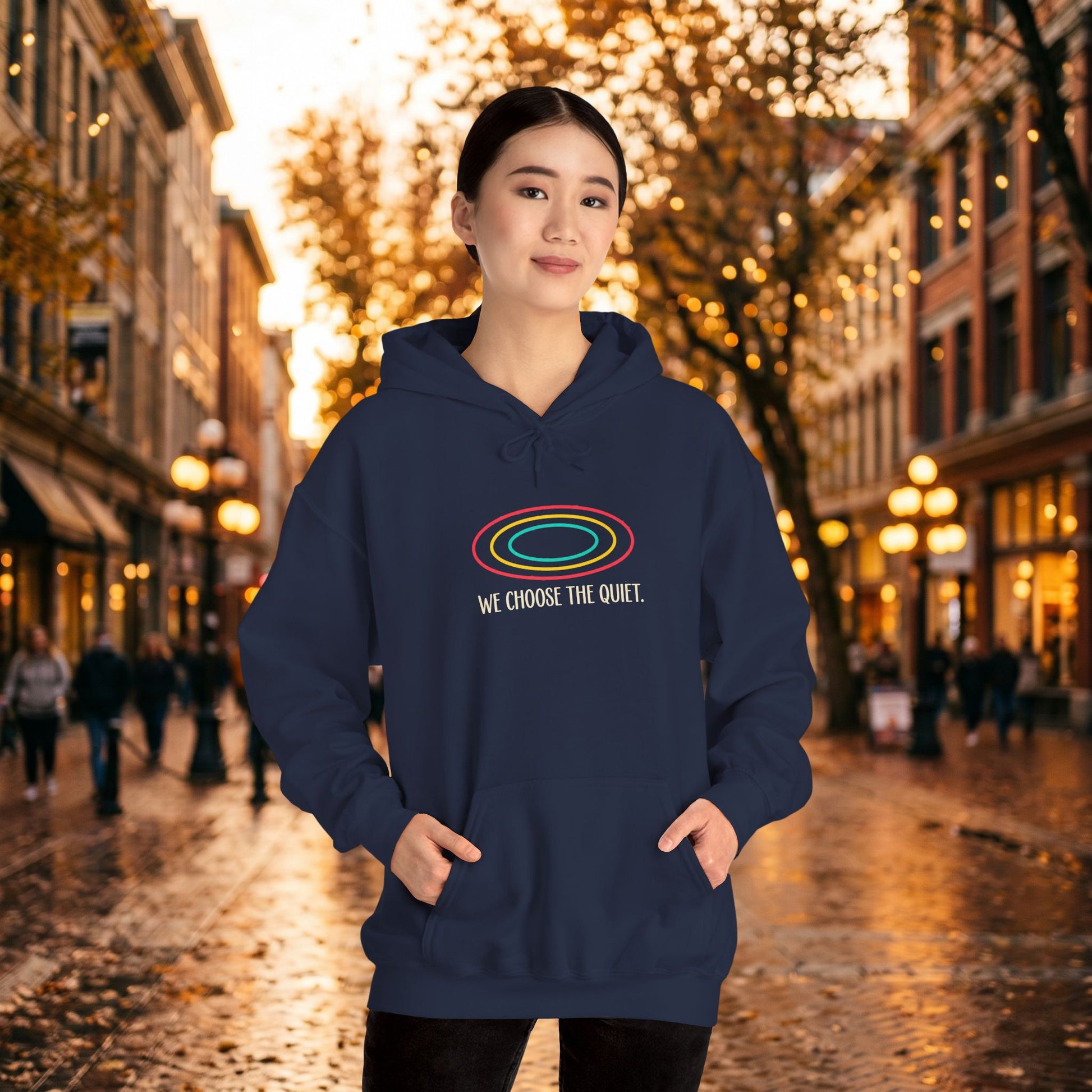 Alien and dog hoodie with front and back prints, space alien design, perfect for dog moms and introverts, by Printify.