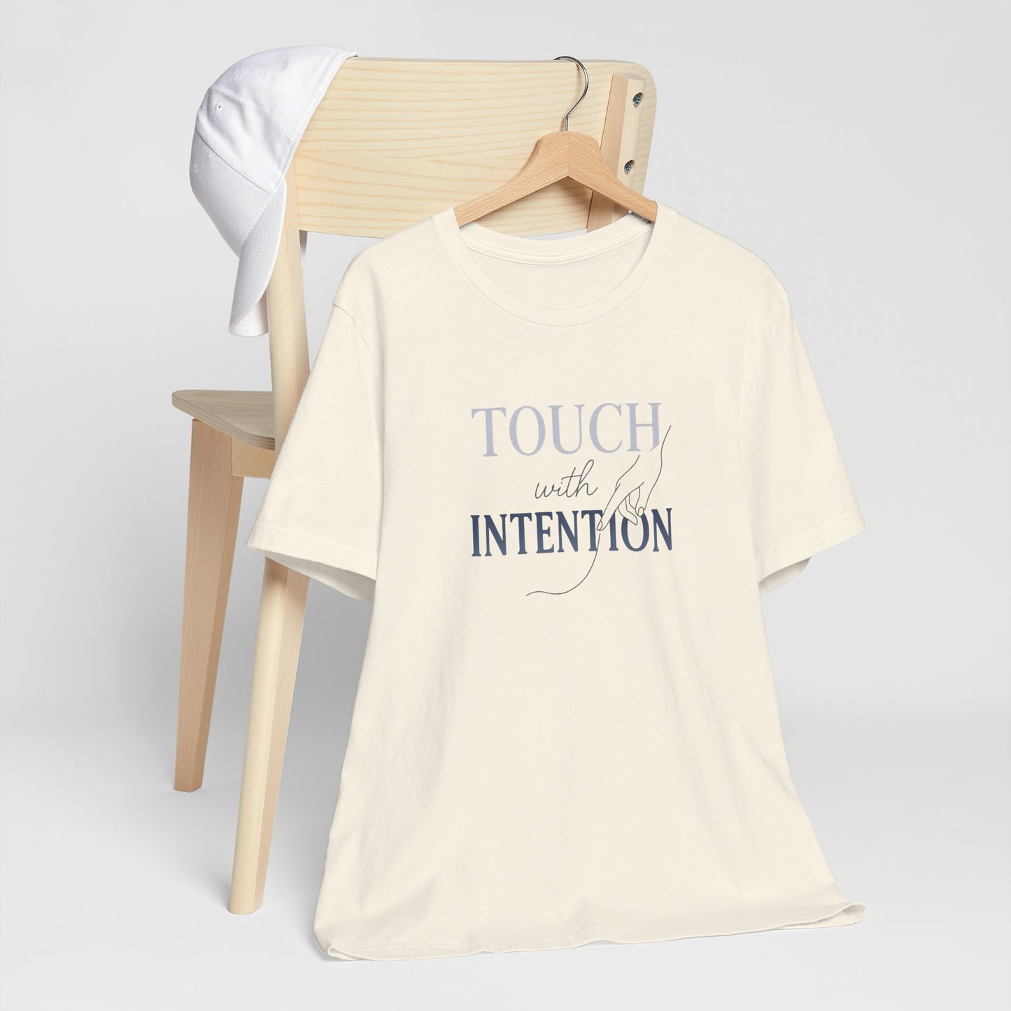 Touch with Intention Shirt – Mindfulness T-Shirt, Minimalist Affirmation Tee, Spiritual Wellness Clothing