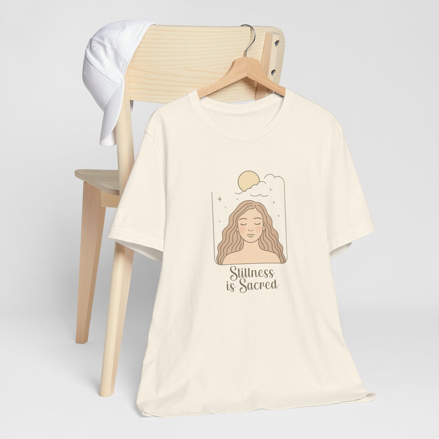 Divine Rest Tee – Stillness is Sacred Minimalist Line Art Shirt