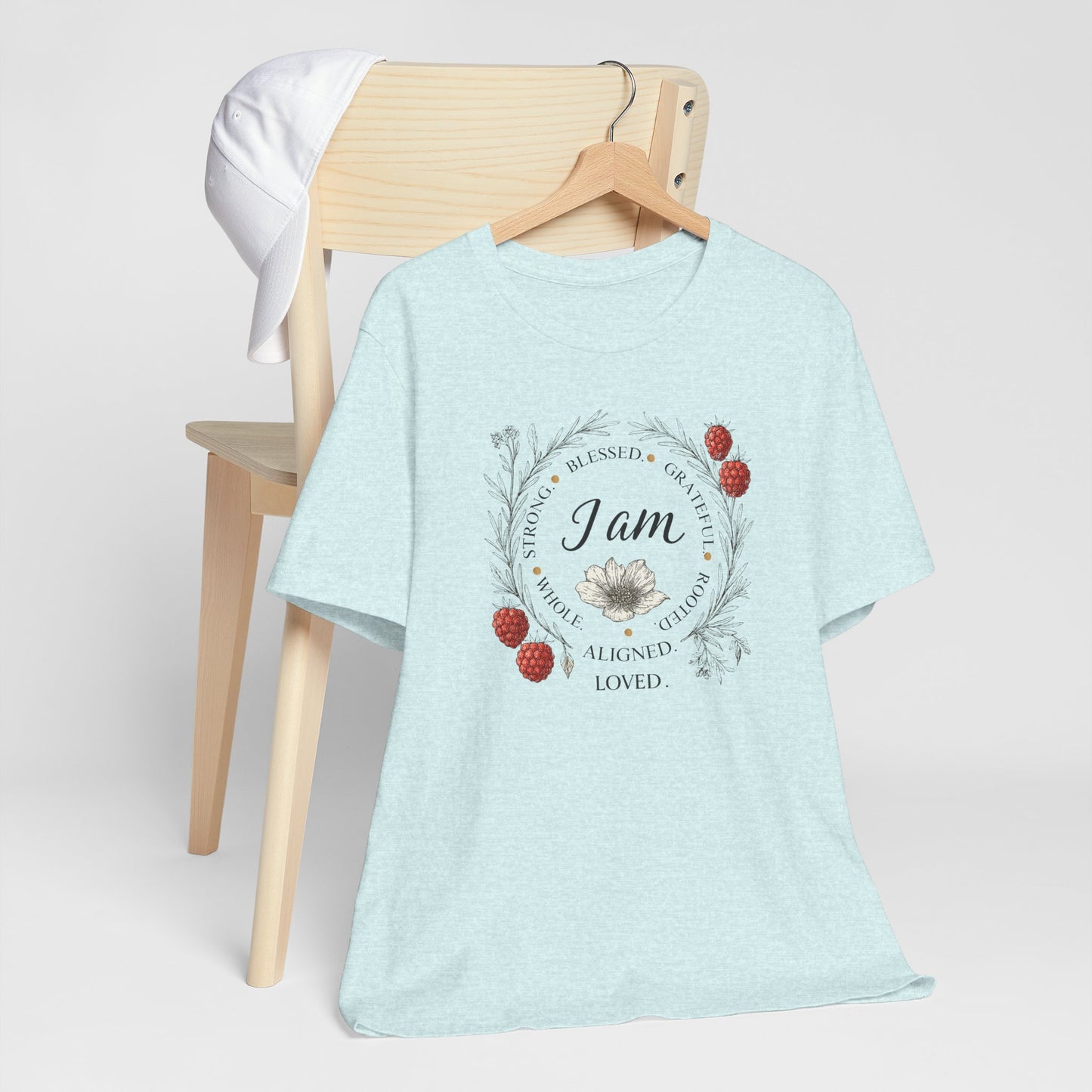 I Am Aligned & Loved – Spiritual Botanical Affirmation Tee