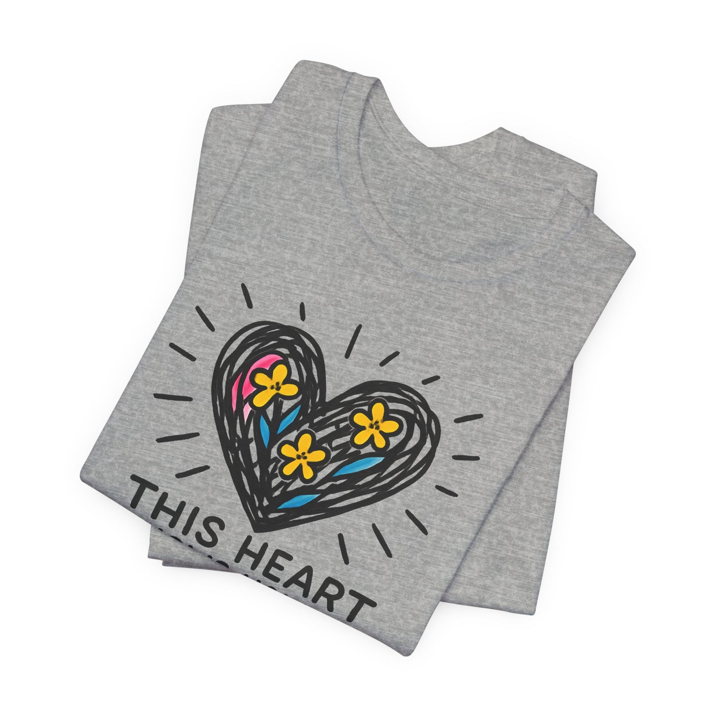 This Heart Knows How to Heal T-Shirt — Emotional Healing, Soft Heart Graphic Tee