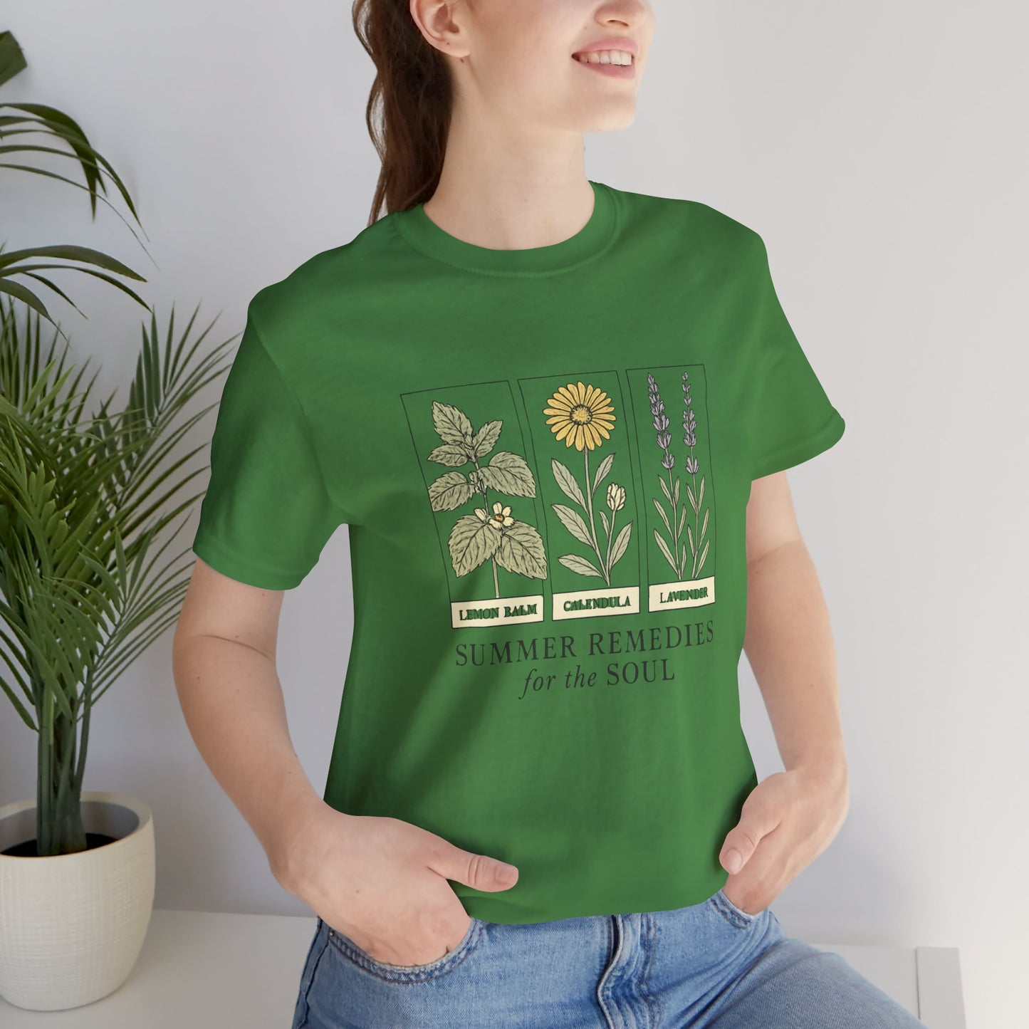 Lemon Balm, Calendula & Lavender Tee – Healing Plants Graphic Shirt
