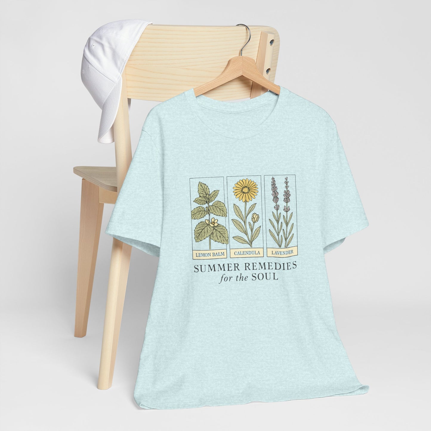Lemon Balm, Calendula & Lavender Tee – Healing Plants Graphic Shirt