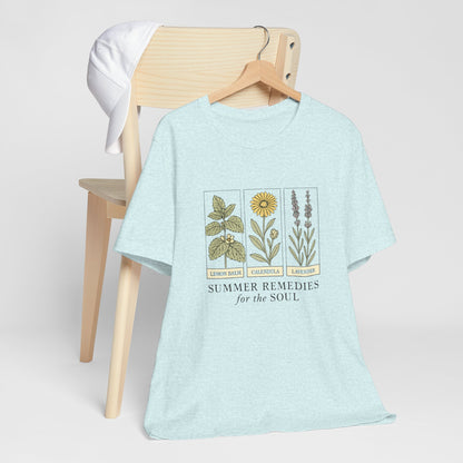 Lemon Balm, Calendula & Lavender Tee – Healing Plants Graphic Shirt