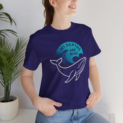 My Depths Are Mine Whale T-Shirt – Ocean Lover Statement Tee