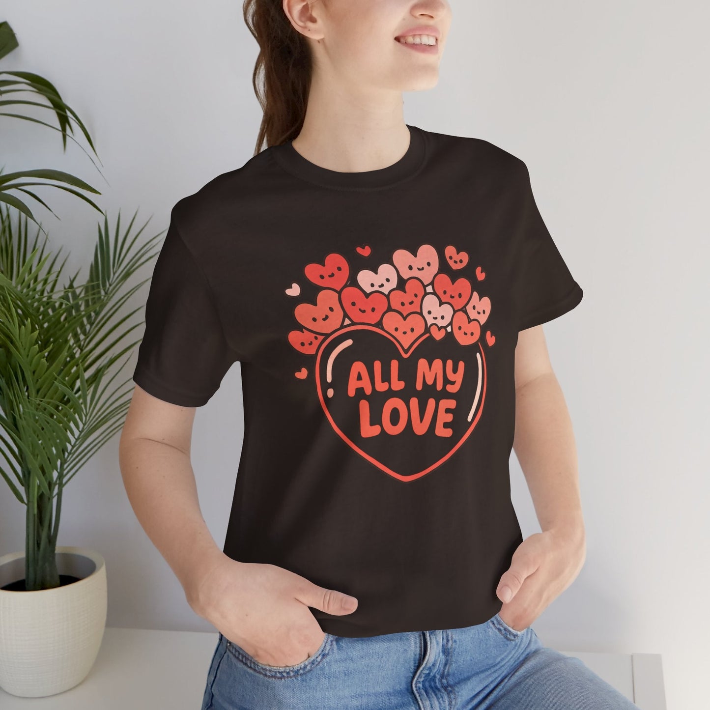 All My Love Cute Heart T-Shirt – Romantic Valentine’s Day Gift Tee - Spirit Stitch