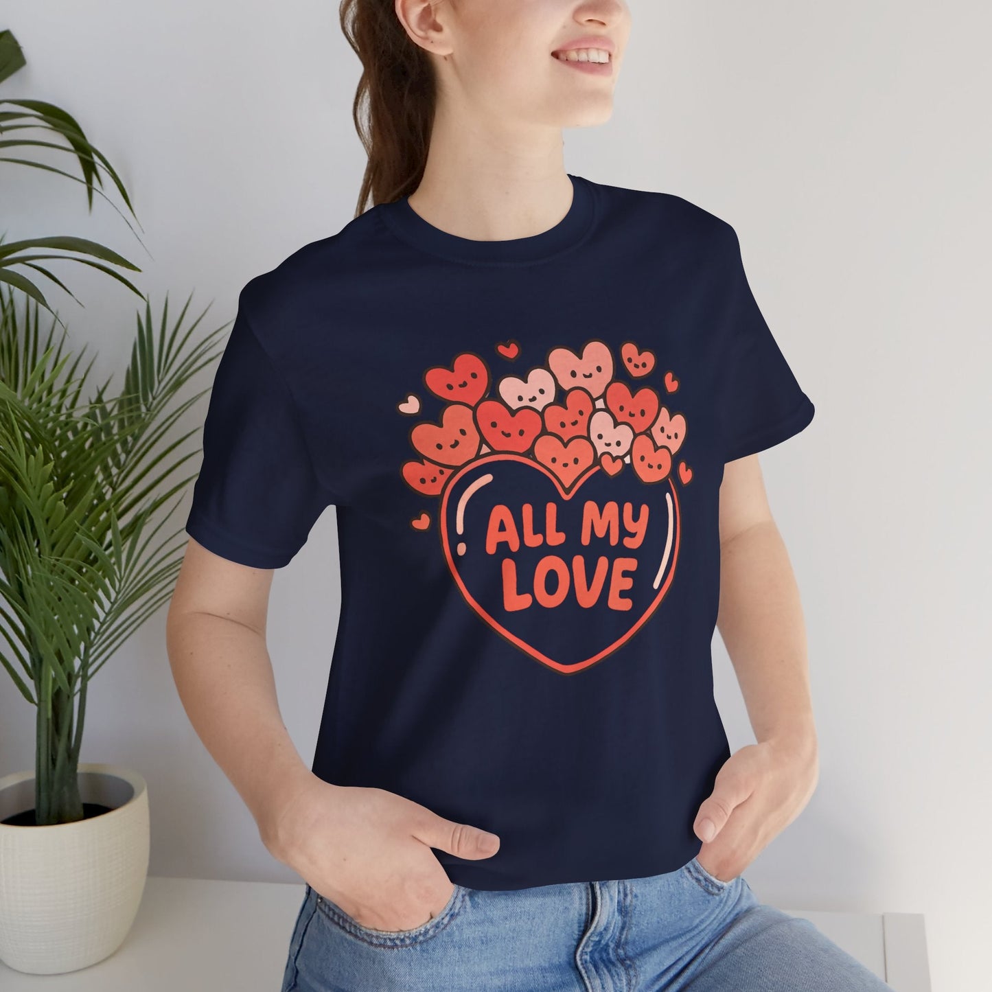 All My Love Cute Heart T-Shirt – Romantic Valentine’s Day Gift Tee - Spirit Stitch