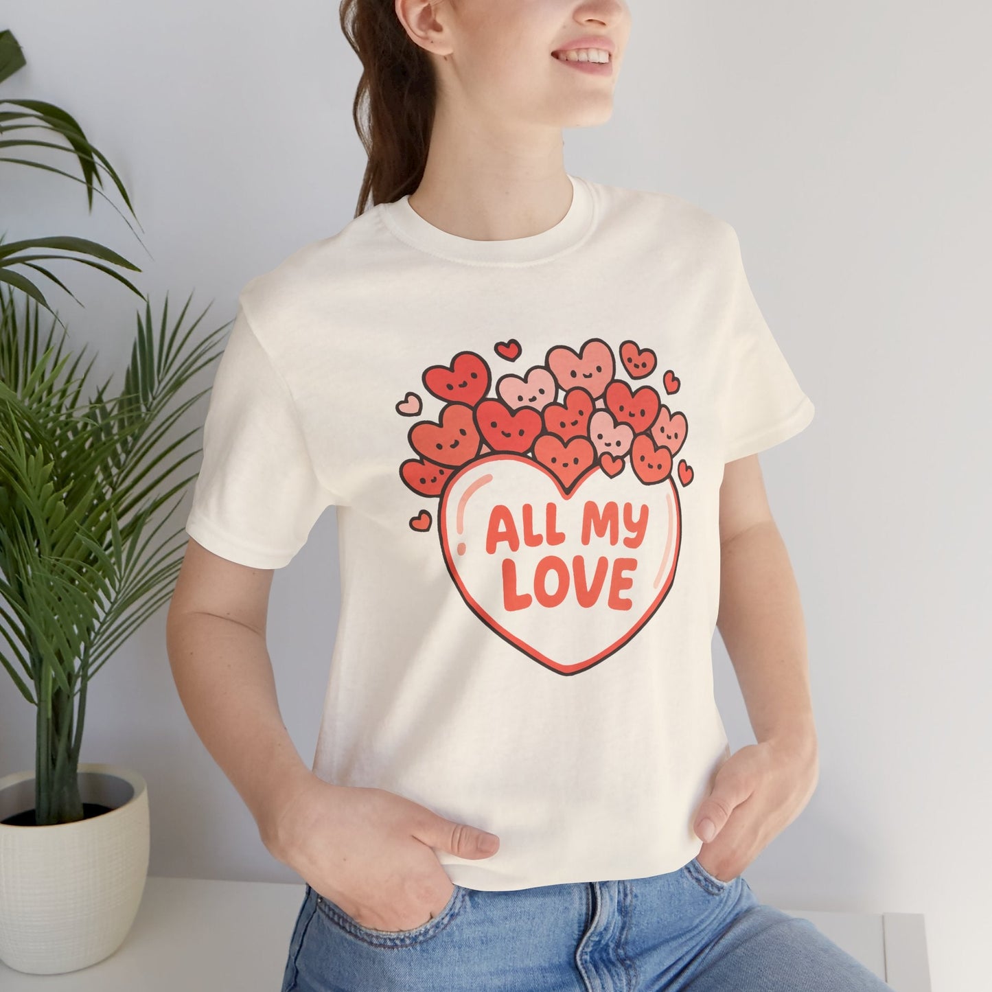 All My Love Cute Heart T-Shirt – Romantic Valentine’s Day Gift Tee - Spirit Stitch