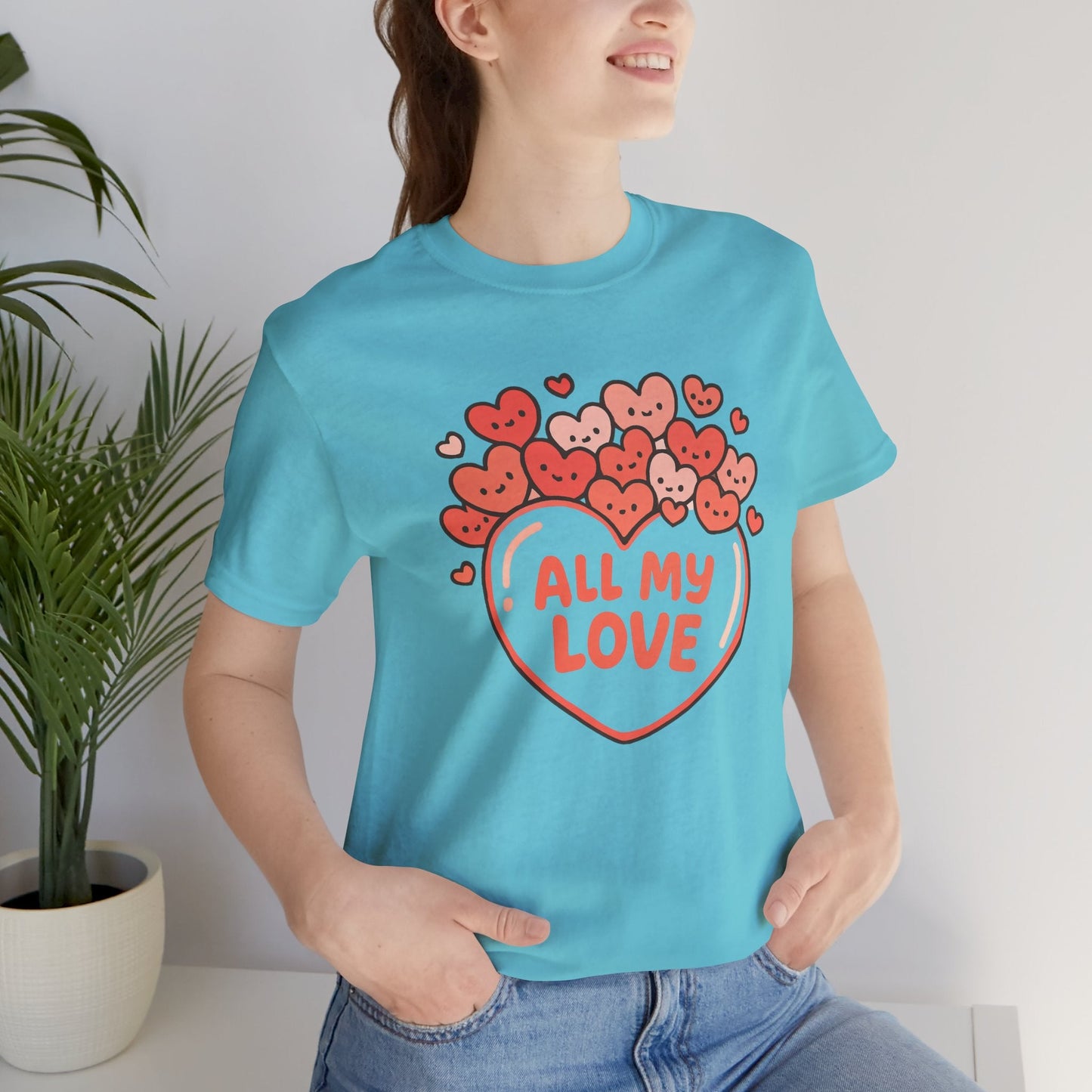All My Love Cute Heart T-Shirt – Romantic Valentine’s Day Gift Tee - Spirit Stitch