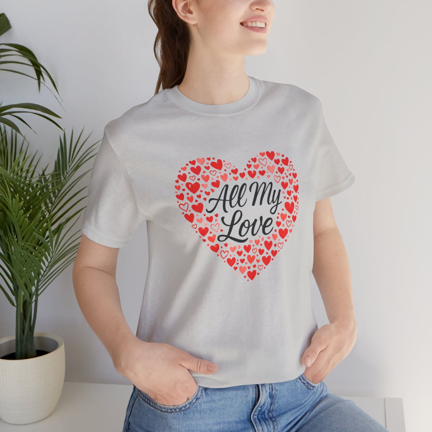 All My Love Heart Graphic Tee – Romantic Valentine’s T-Shirt - Spirit Stitch
