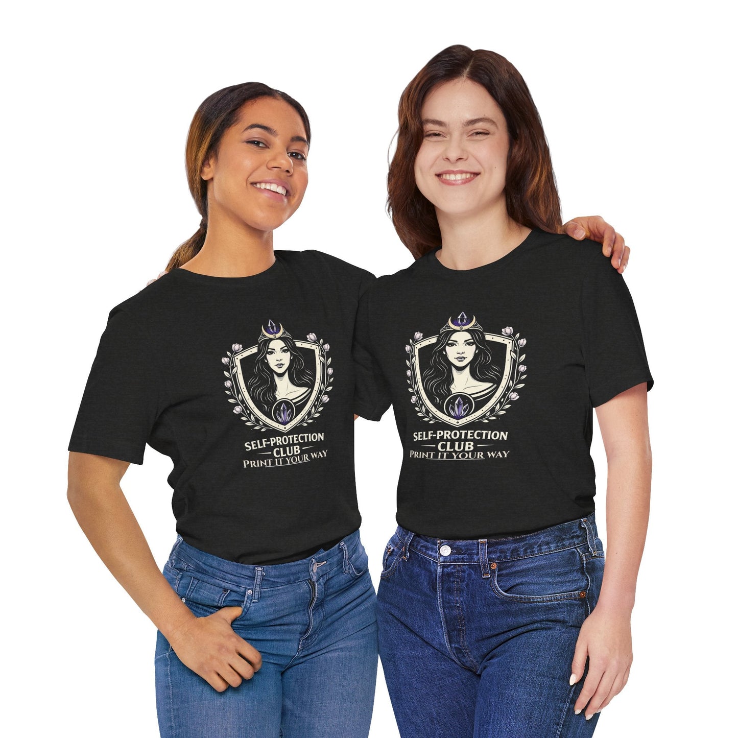 Amethyst Mystic Self - Protection Club Shirt – Personalized Spiritual Women’s Group Tee - Spirit Stitch