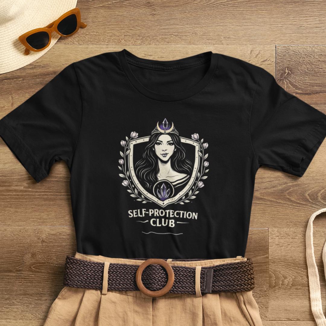 Amethyst Mystic Self - Protection Club Shirt – Personalized Spiritual Women’s Group Tee - Spirit Stitch